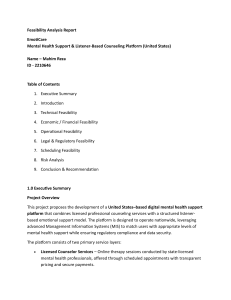 EmotiCare Mental Health Platform Feasibility Report