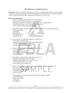 FBLA Cybersecurity Sample Questions & Answers