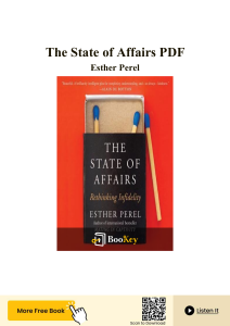 The State of Affairs: Rethinking Infidelity Summary