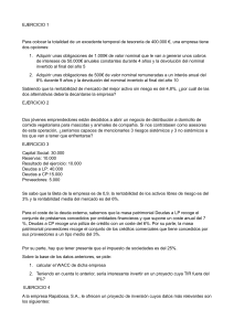 Ejercicios de Finanzas: Bonos, Riesgos y WACC