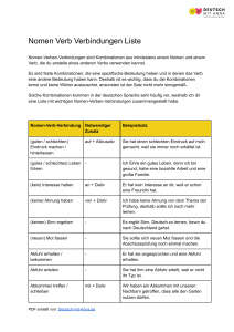 Liste der Nomen-Verb-Verbindungen im Deutschen