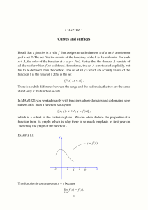 Chapter 1: Curves and Surfaces in Multivariable Calculus