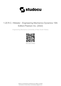 Engineering Mechanics Dynamics 15th Edition Textbook