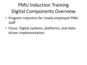 PMU Induction Training: Digital Components Overview