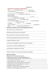 &Uuml;bungen zum Konjunktiv II im Deutschen