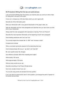 IELTS Academic Writing Part 1 Tips & Phrases