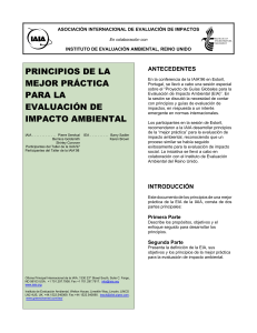 Principios de Mejor Pr&aacute;ctica para EIA