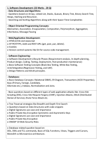 Computer Science Exam Syllabus