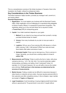 Key Considerations in the Timber Business Tanzania