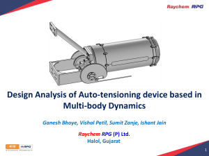 Design Analysis of Auto-Tensioning Device Using Multi-Body Dynamics