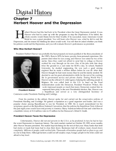 Chapter 7: Herbert Hoover and the Depression