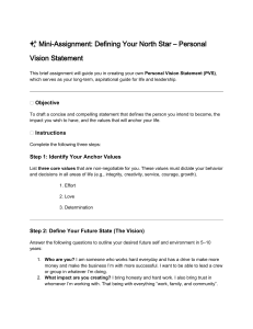 Mini-Assignment: Personal Vision Statement Guide