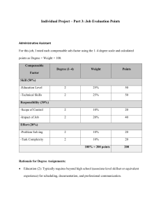 Job Evaluation Points for Administrative Assistant