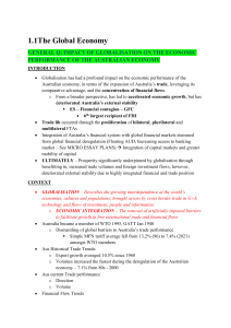 Impact of Globalisation on Australian Economy