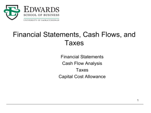 Financial Statements, Cash Flows, and Taxes