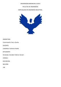 Comunicaci&oacute;n Oral y Escrita - Universidad Andina del Cusco