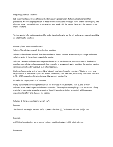 Preparing Chemical Solutions: Lab Guide