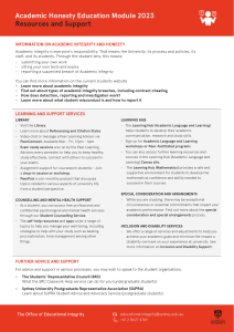 Academic Honesty Education Module 2023