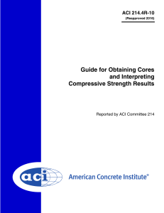 ACI 214.4R-10 Guide for Core Testing & Strength Interpretation