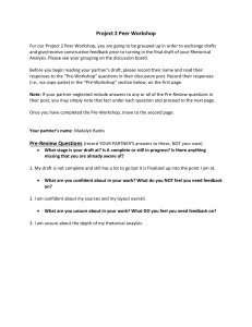 Project 2 Peer Workshop: Rhetorical Analysis Guide