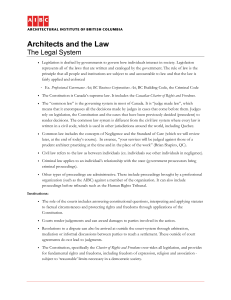 Architects and the Law: The Legal System