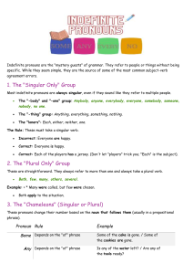 Indefinite Pronouns Grammar Lesson