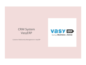CRM System in VasyERP: Features & Benefits