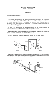 University of Santo Tomas Mechanical Engineering Problem Set 1