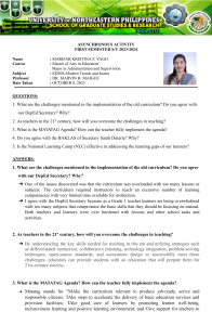 ED208 Asynchronous Activity: Modern Education Trends & Issues