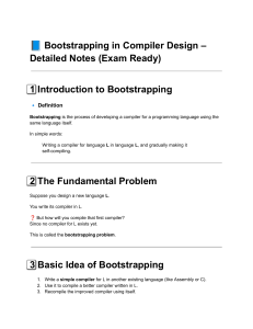 Bootstrapping in Compiler Design - Detailed Notes