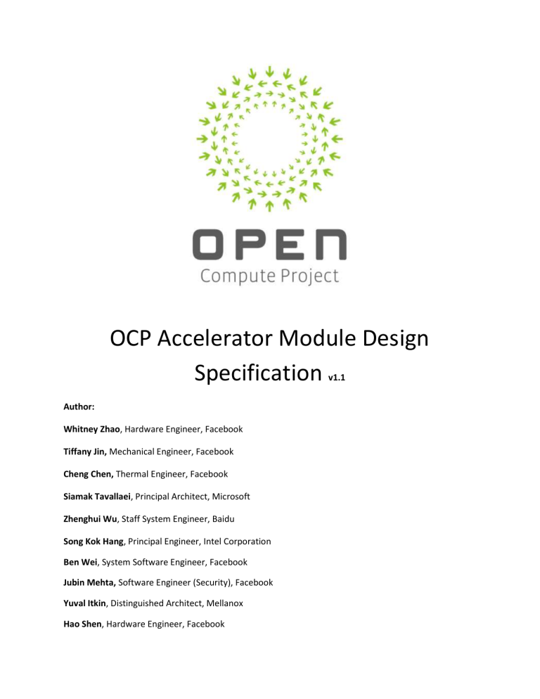 OCP Accelerator Module Design Specification v1.1