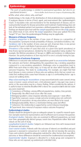 Epidemiology: Disease Distribution in Populations