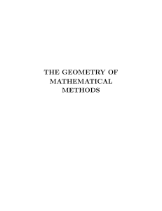 The Geometry of Mathematical Methods Textbook