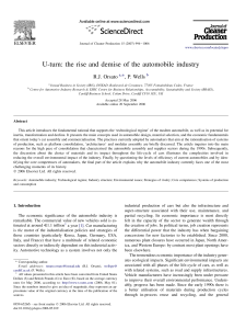 U-turn: Rise and Demise of the Automobile Industry