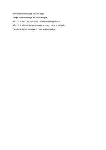 Programming Basics: Division, Functions, Recursion
