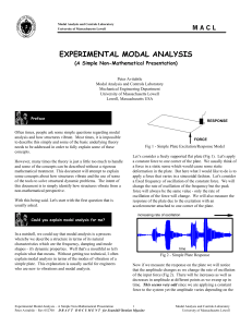 Experimental Modal Analysis: Simple Non-Mathematical Guide