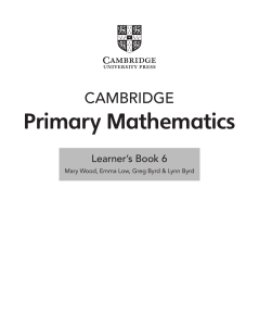 Cambridge Primary Mathematics Learner's Book 6
