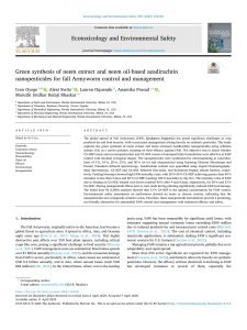 Green synthesis of neem-based nanopesticides for fall armyworm control