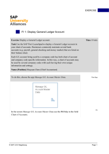 SAP Fiori Exercise: Display General Ledger Account