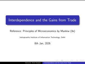 Interdependence and Gains from Trade: Microeconomics Lecture