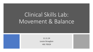 Clinical Skills Lab: Movement & Balance