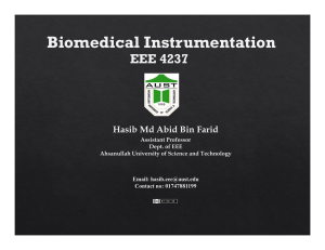 Biomedical Instrumentation EEE 4237 Course Material