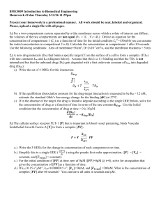 BME3009 Homework 2: Biomedical Engineering Problems
