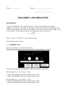 Coulomb's Law Classwork: Physics Exercises
