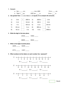 Math Practice Worksheet: Conversions, Place Value, Word Problems