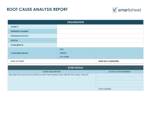 Root Cause Analysis Report Template
