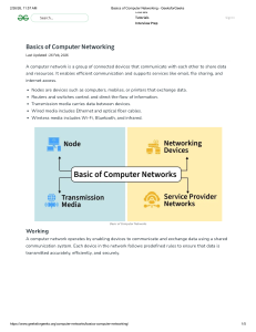 Basics of Computer Networking Tutorial