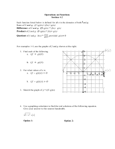 Operations on Functions: Section 4-2 Examples & Problems