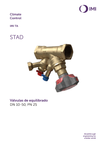 Ficha t&eacute;cnica v&aacute;lvulas de equilibrado IMI TA STAD DN 10-50 PN 25