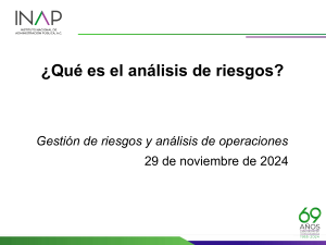 &iquest;Qu&eacute; es el an&aacute;lisis de riesgos? - INAP 2024